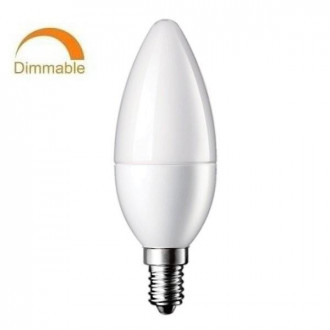 Stmievateľná LED žiarovka 6W Neutrálna biela E14