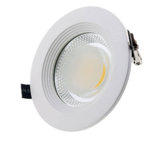 LED COB Downlight Round Build-In 15W Teplá biela