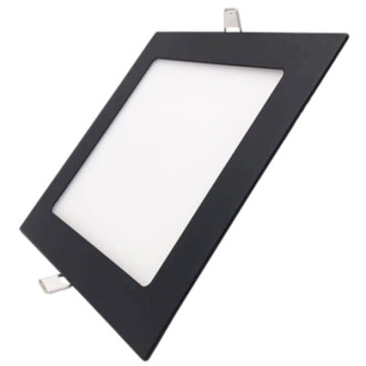 Zapustený LED panel 24W čierny - neutrálna biela