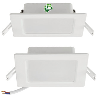 Štvorcový LED panel biely - zapustený - 6W - PC - neutrálna biela