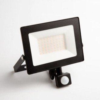 LED reflektor 50W s pohybovým senzorom - studená biela