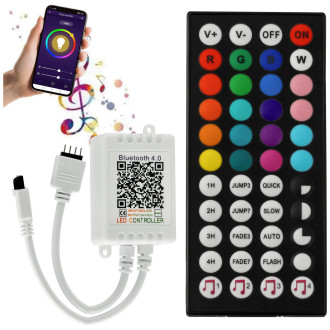 Ovládač RGB LED pásikov + aplikácia Bluetooth Music - jeden vstup