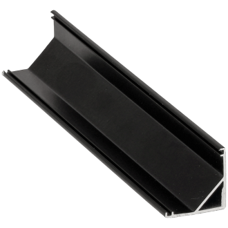 Rohový profil BRG-20 pre LED pásky, čierny, 1m + čierne...