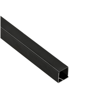 Rohový profil BRG-20 pre LED pásky, čierny, 1m + štvorcové...