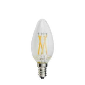 Filament LED žiarovka sviečka C35 E14 4W Teplá biela