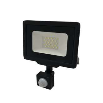 LED reflektor Čierna City Line s PIR senzorom 20W Teplá biela