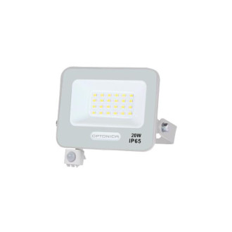 LED reflektor IP65 biele telo s Sensor 20W Neutrálna biela