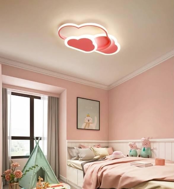 Stropné LED detské svietidlo "Ružové obláčiky"